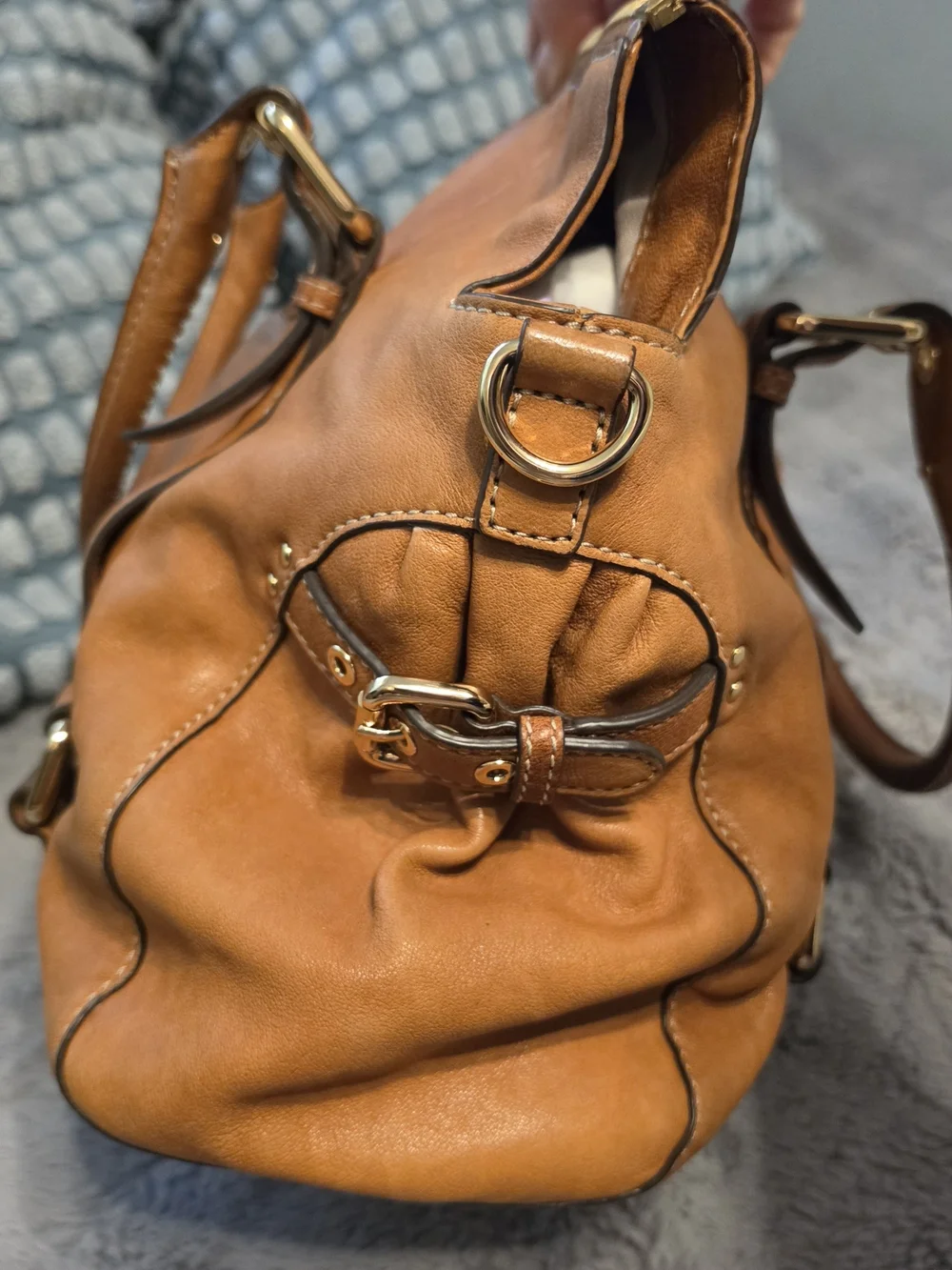 Michael Kors Tan Leather Satchel Bag